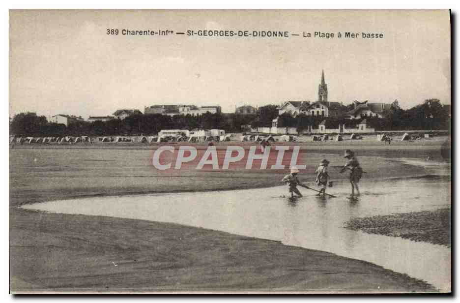 St-Georges-de-Didonne — The Beach at Low Tide — F. Braun, phot.édit., Royan (Char.Inf.)