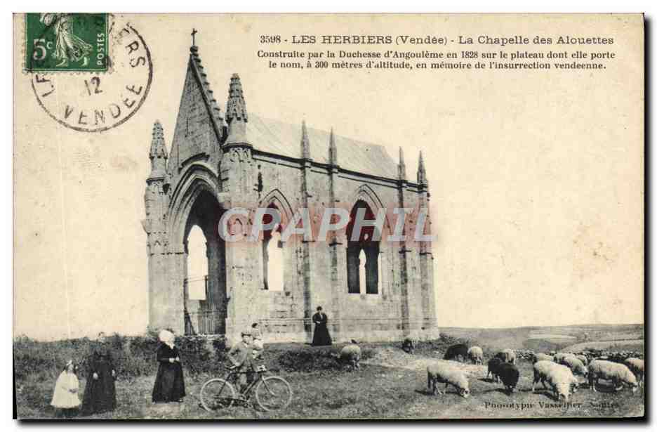 CPA Les Herbiers La Chapelle des Alouettes Velo Cycle Moutons