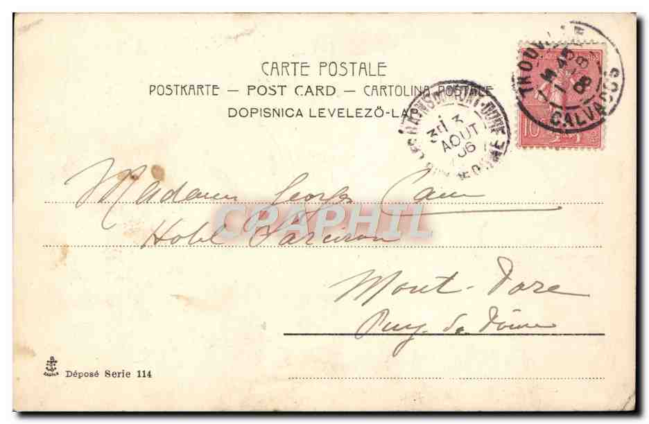 CPA Fantaisie Femme — Verso
