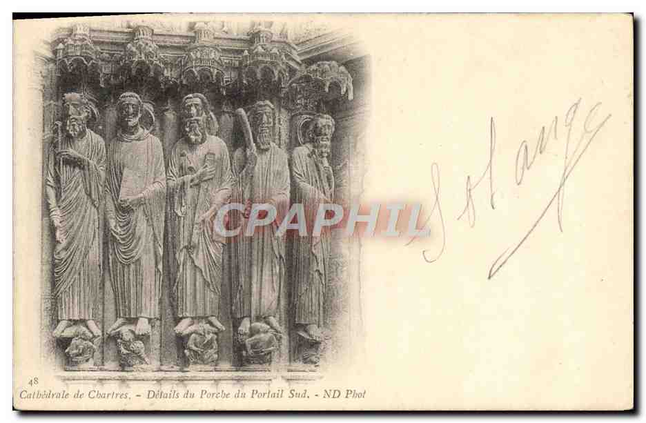 Cathédrale de Chartres — Détails du Porche du Portail Sud — ND Phot