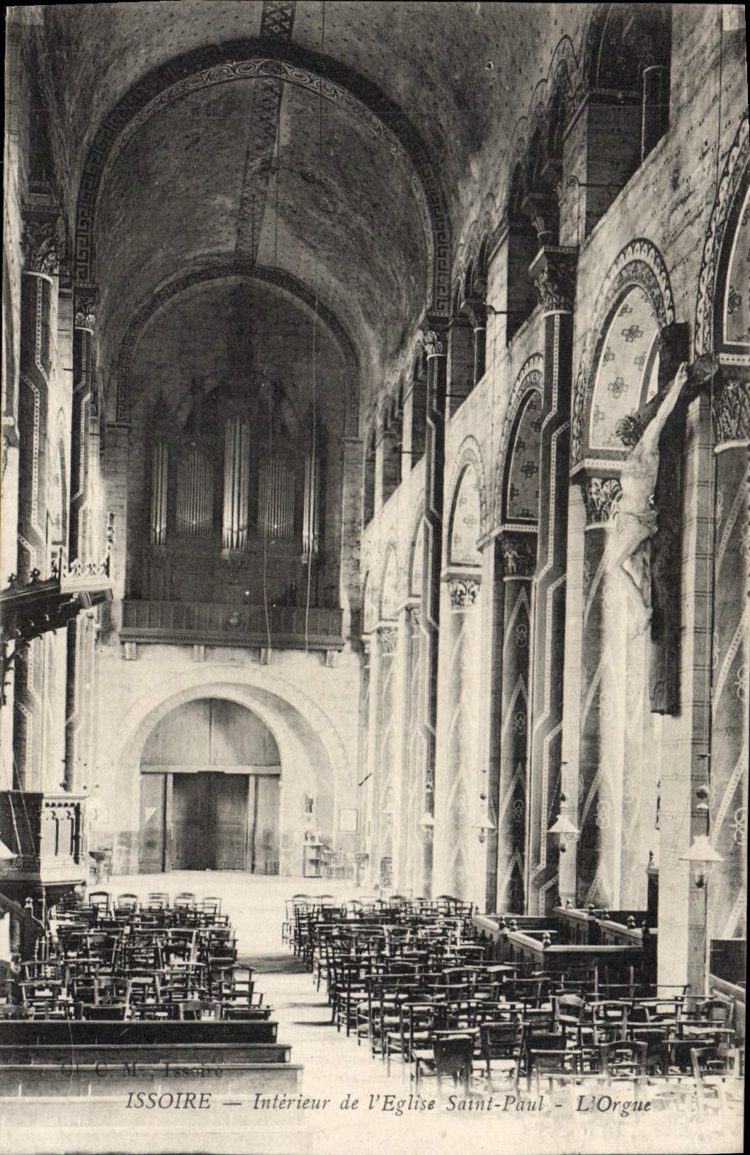 CPA Issoire Interieur de l'Eglise Saint Paul L'orgue
