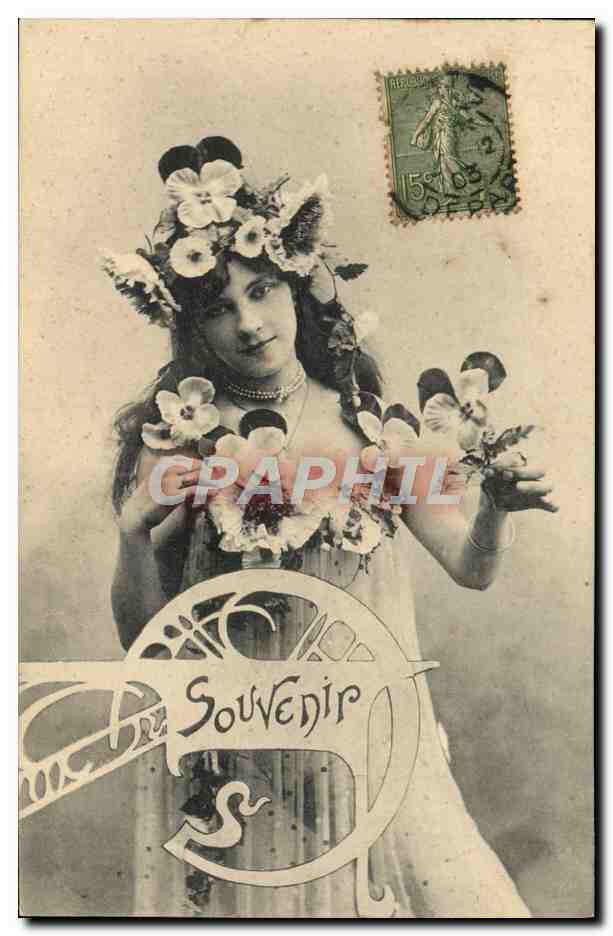CPA Souvenir Femme