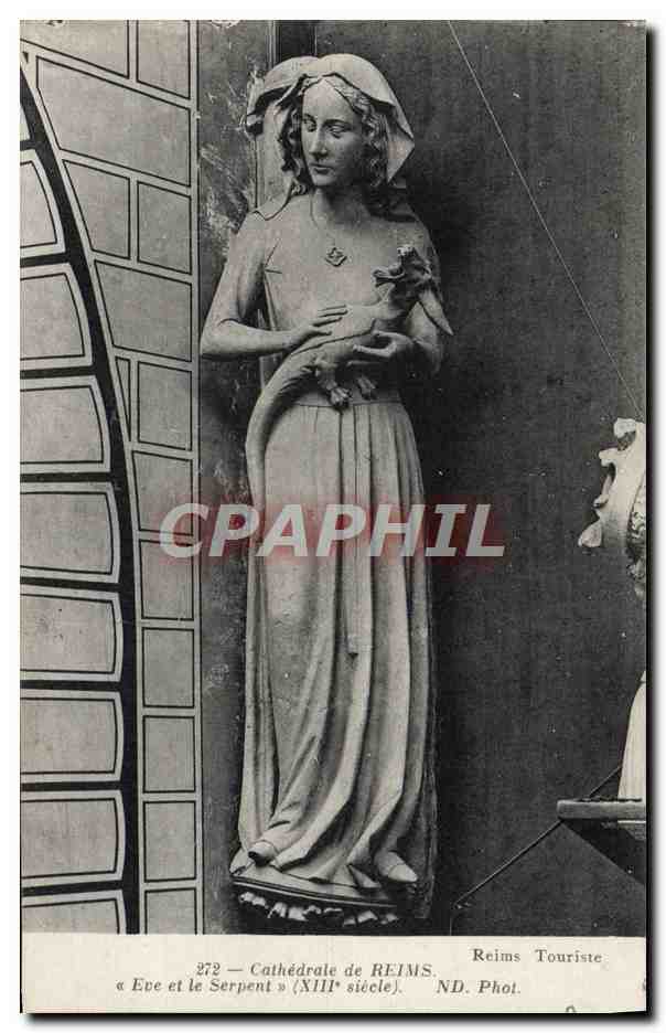 Eve et le Serpent — Cathédrale de Reims — Reims Touriste