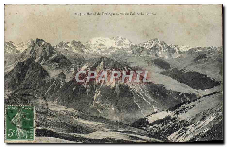 CPA Massif de Pralognan vu du Col de la Forelaz
