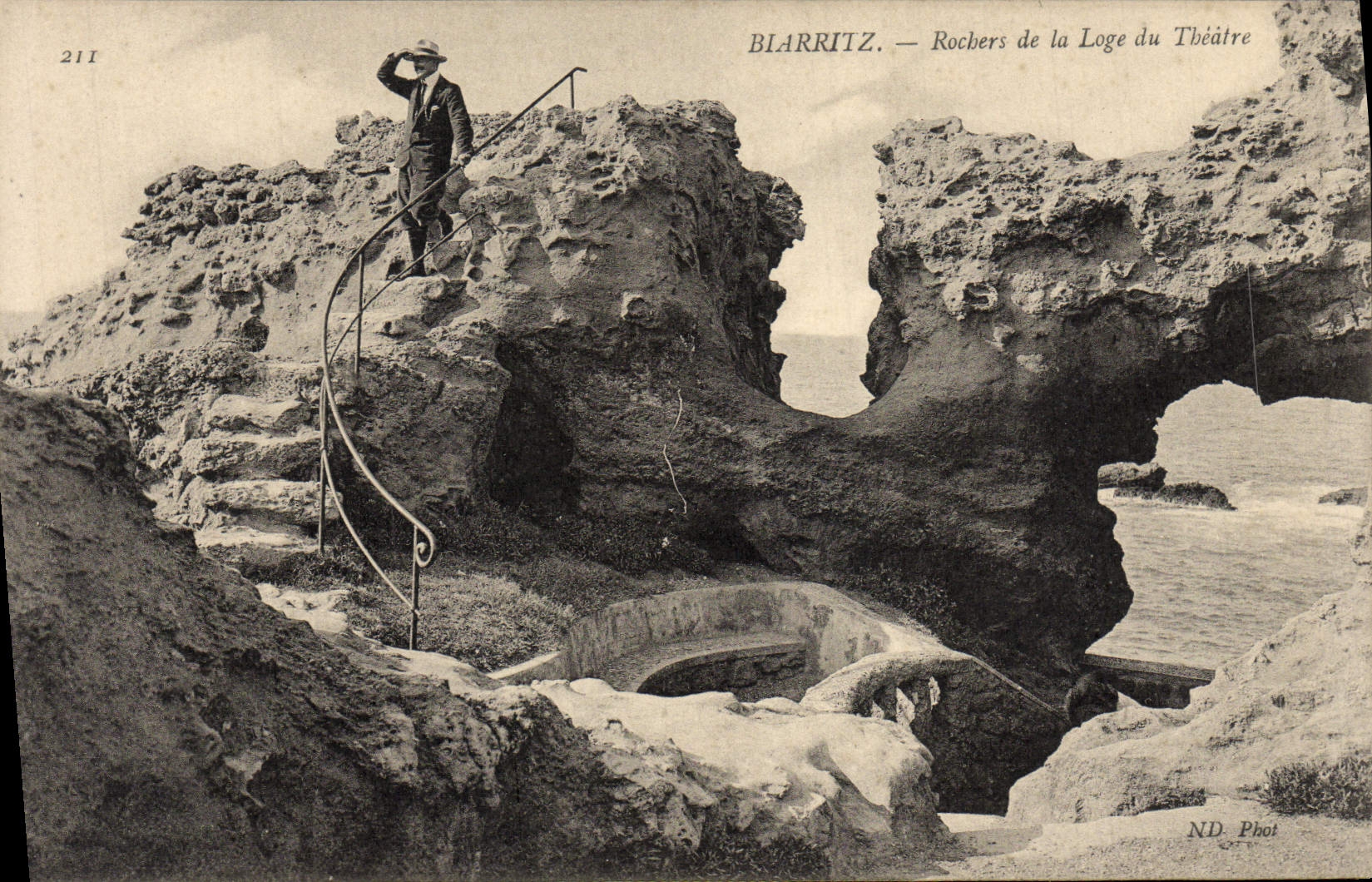CPA Biarritz Rochers de la Loge du Theatre