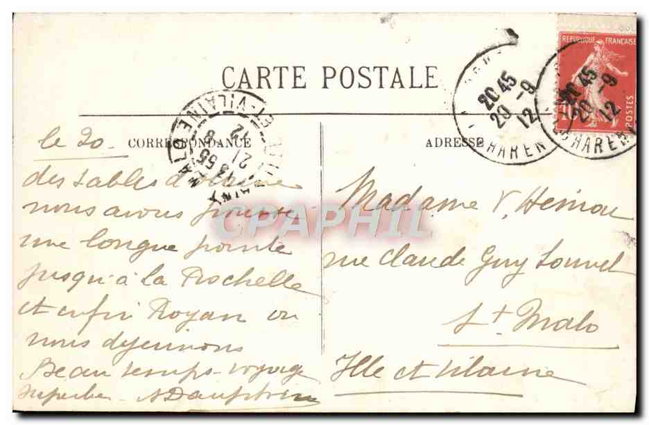 CPA Royan La Plage et la Ville — Rückseite