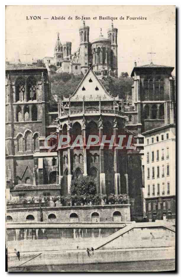 CPA Lyon Abside de Saint Jean et Basilique de Fourviere