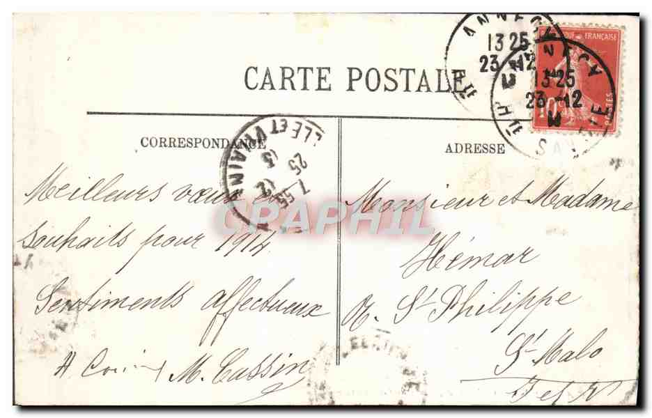 Annecy — Château des Ducs de Genevois — éditeur Vilain, n°19 — Verso