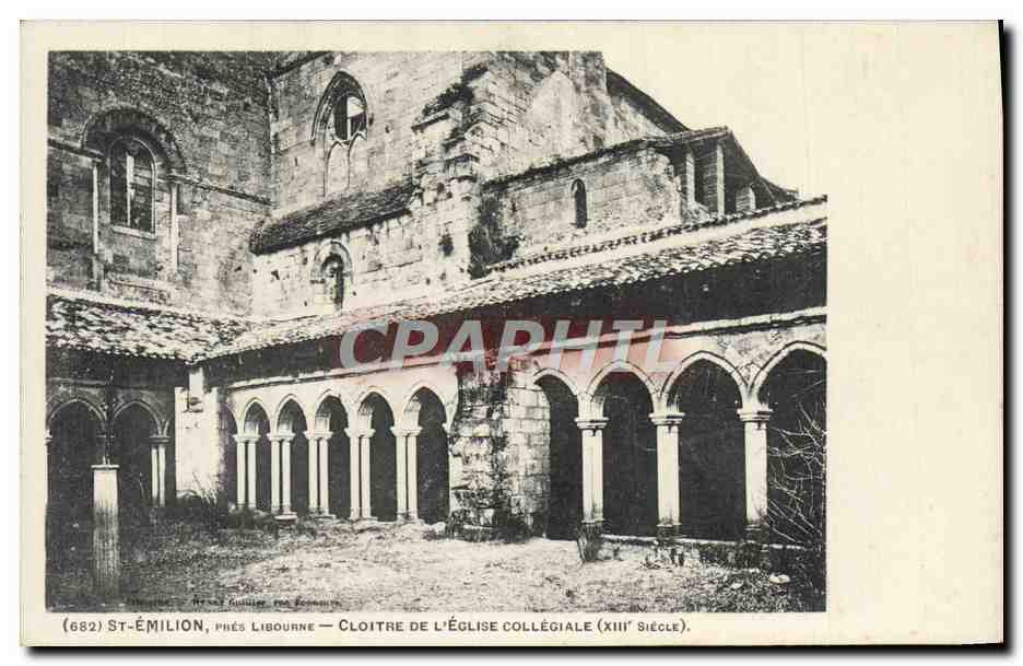 CPA Saint Emilion Pres Libourne Cloitre de L'Eglise Collegiale