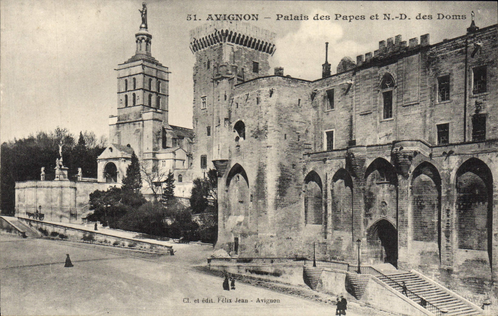 CPA Avignon Palais des Papes Et Notre Dame des Doms