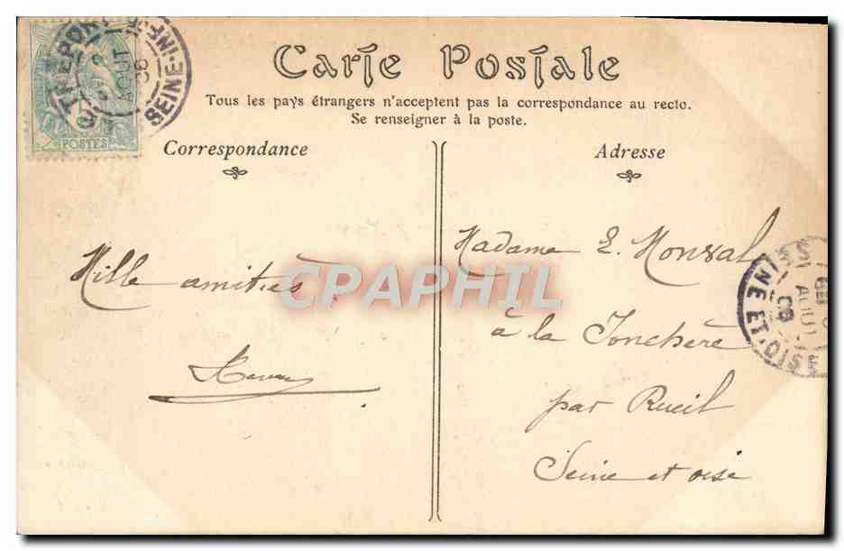 CPA Le Treport La Jetee et l'entree du Port Bateau Phare — Rückseite