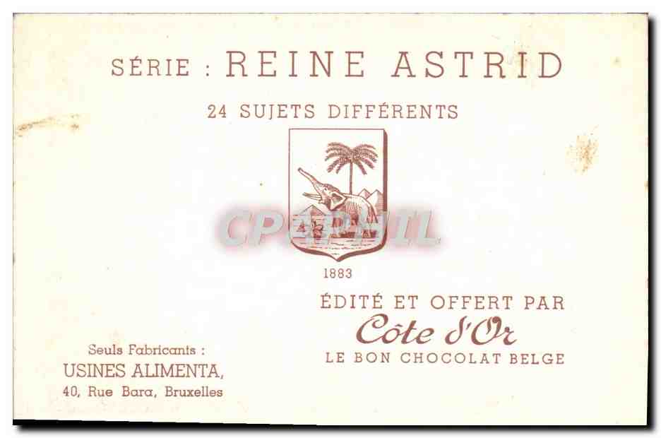 Image Reine Astrid Cote D'or Elephant  — Verso