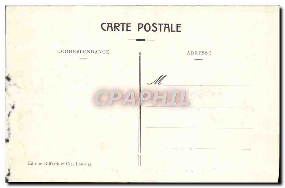 CPA Lourdes Monument offert Par le Diocese de Cambrai — Rückseite