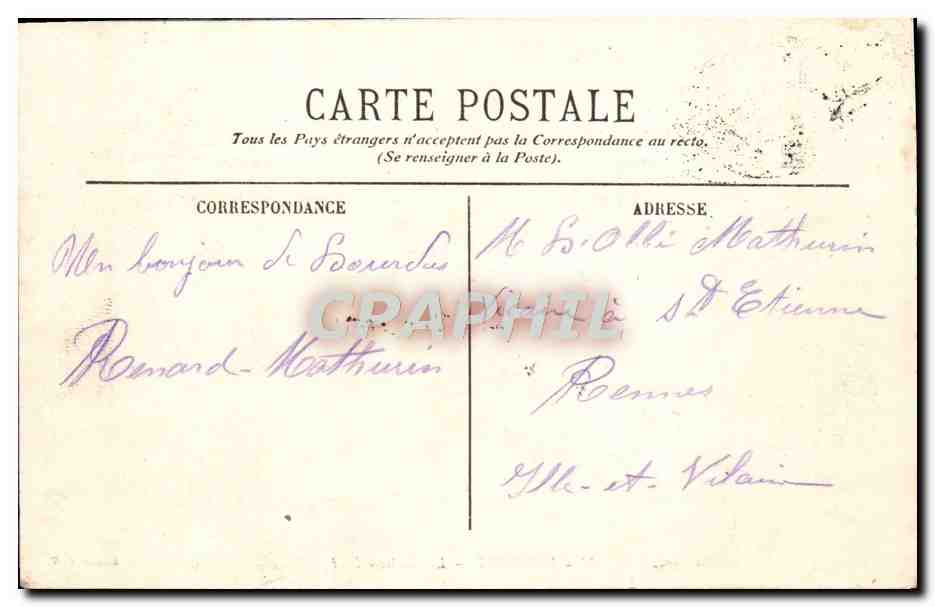 CPA Lourdes Le Chateau fort — Verso