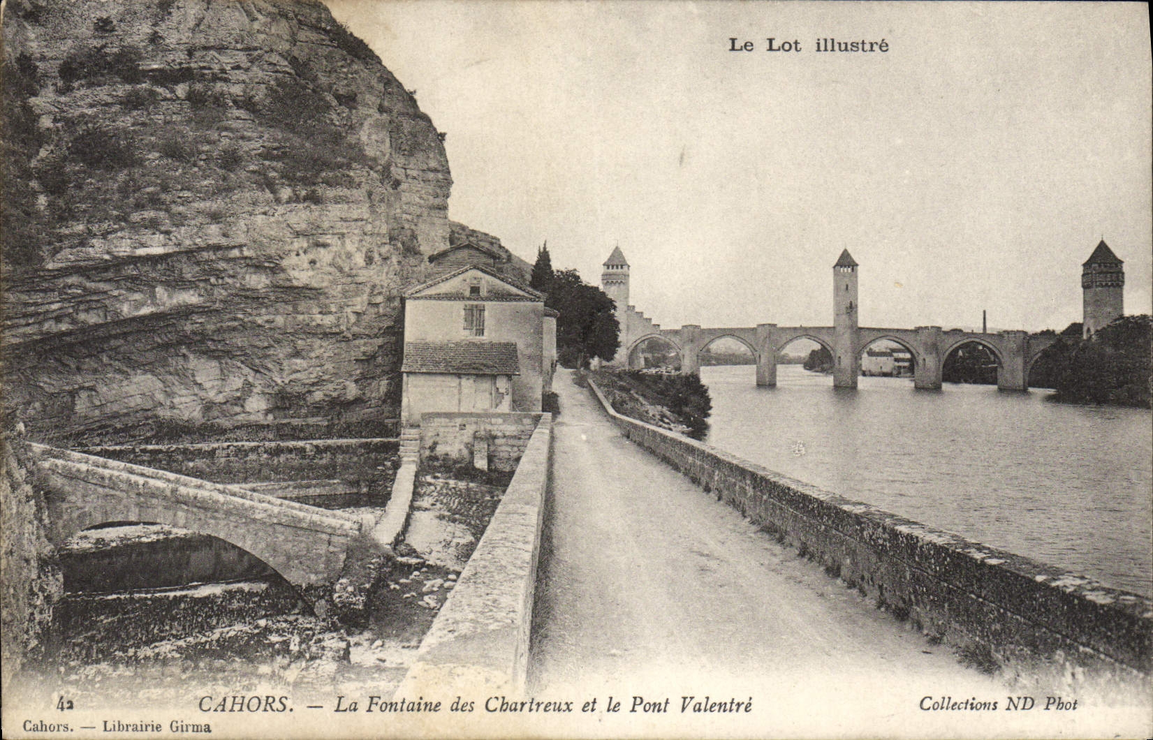 CPA Cahors La Fontaine des Chartreux et le Pont Valentre