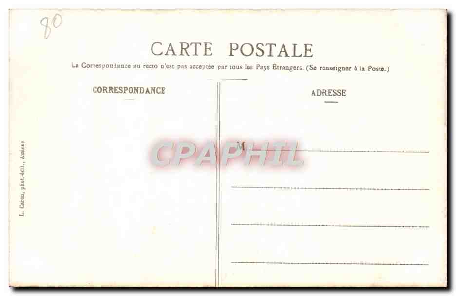 CPA Amiens Cathedrale Cote des Stalles — Back