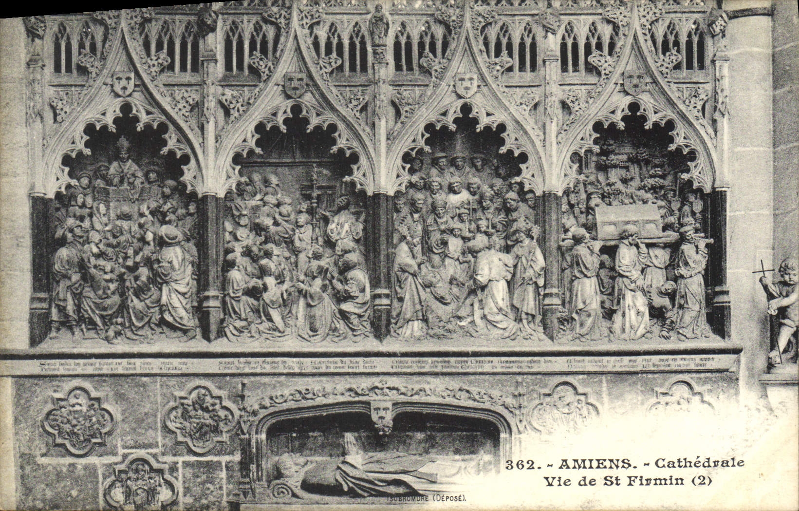 Amiens - Cathédrale - Vie de St Firmin (2) - L. Caron, phot.-édit. Amiens