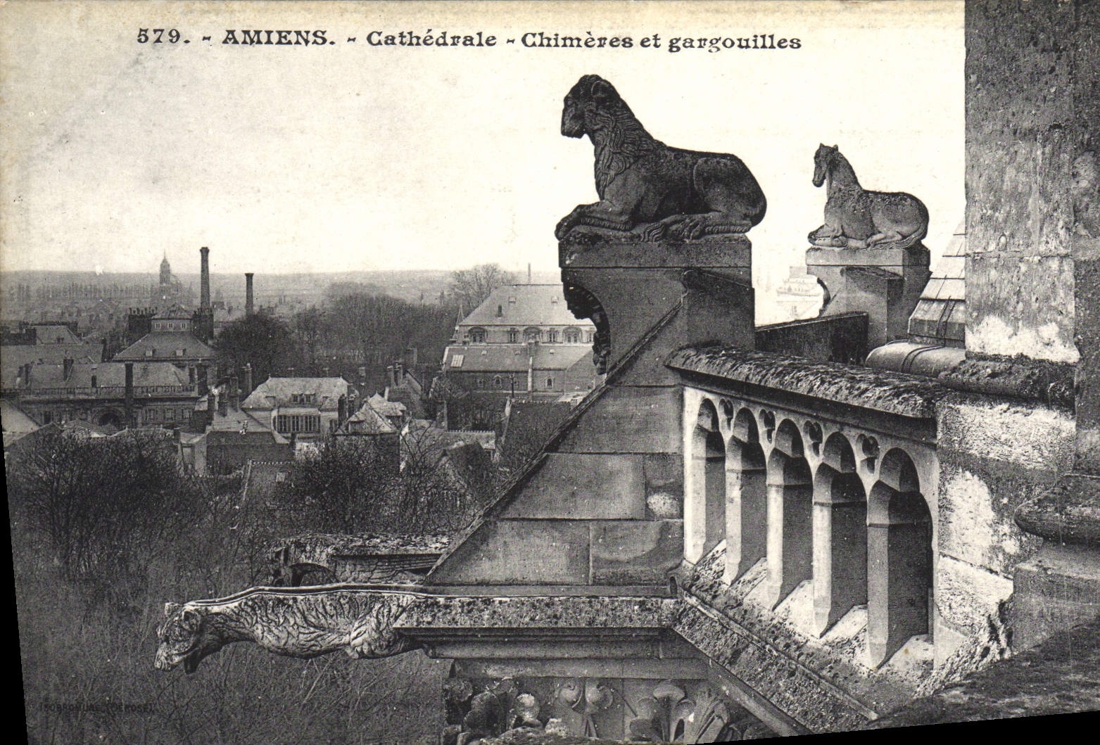 CPA Amiens Cathedrale Chimeres et Gargouilles