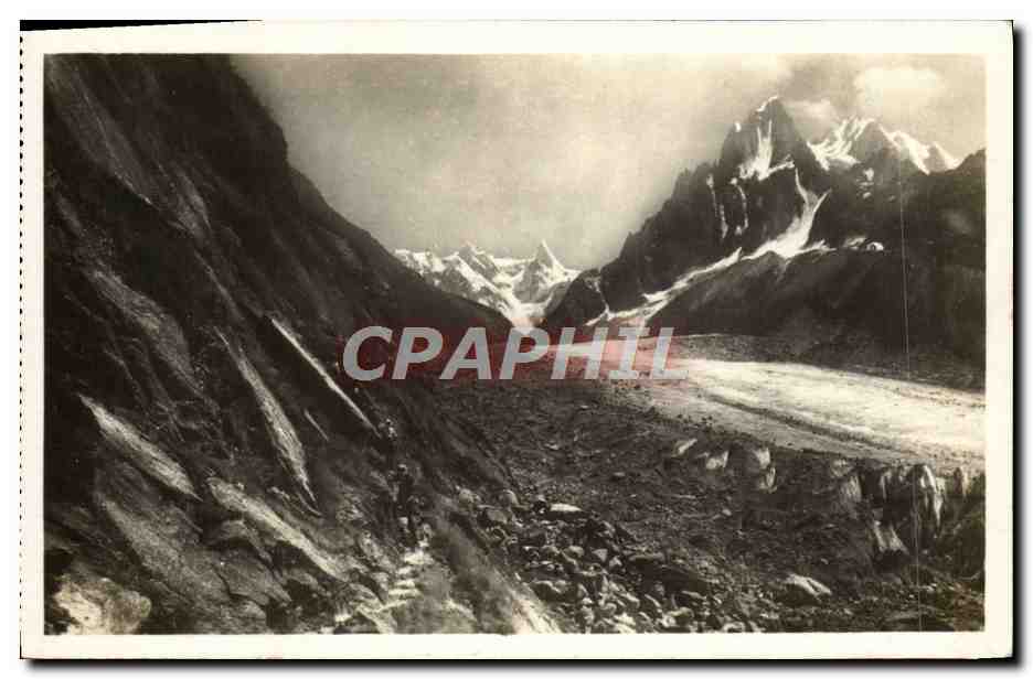 CPA Chamonix La Mer de Glace et le mauvais pas