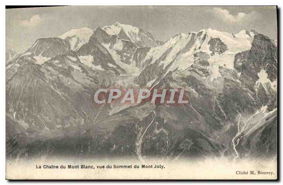 CPA La Chaine du Mont Blanc vue du Sommet du Mont Joly