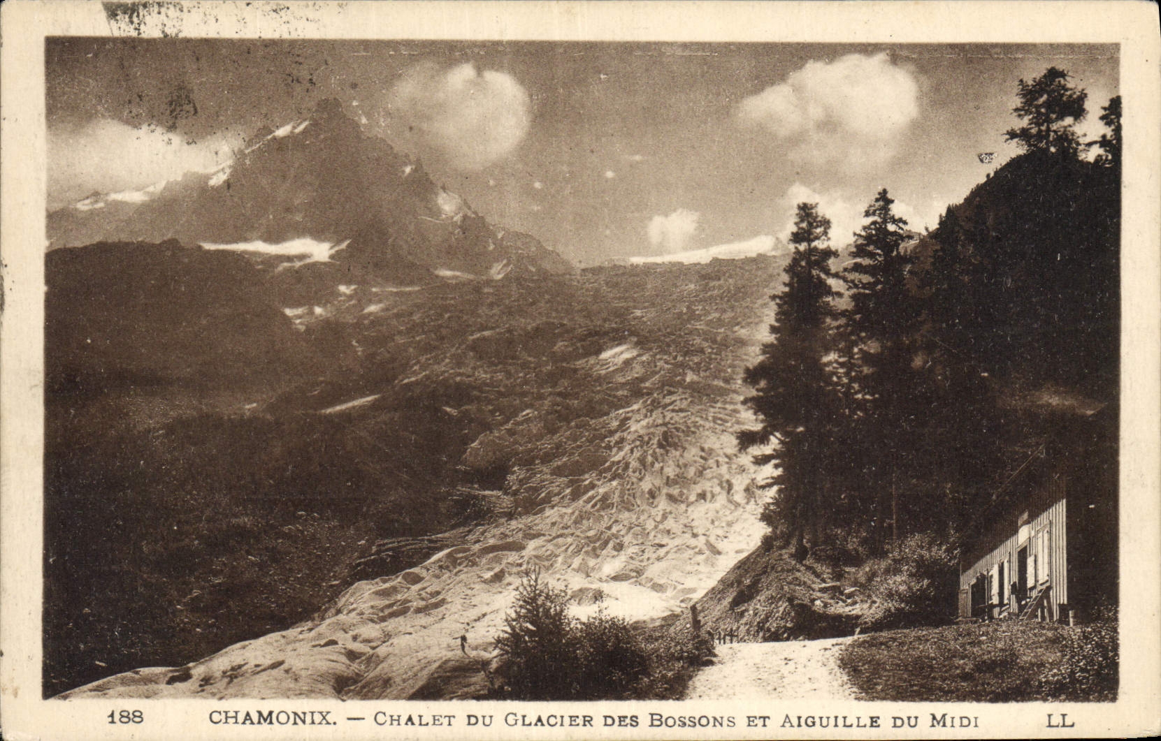 CPA Chamonix Chalet du Glacier Des Bossons et Aiguille du Midi