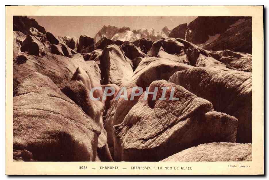CPA Chamonix Crevasses a La mer de Glace