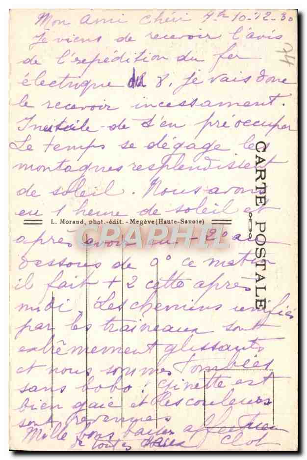 CPA Chamonix Mont Blanc Seracs au Glacier des Bossons — Verso