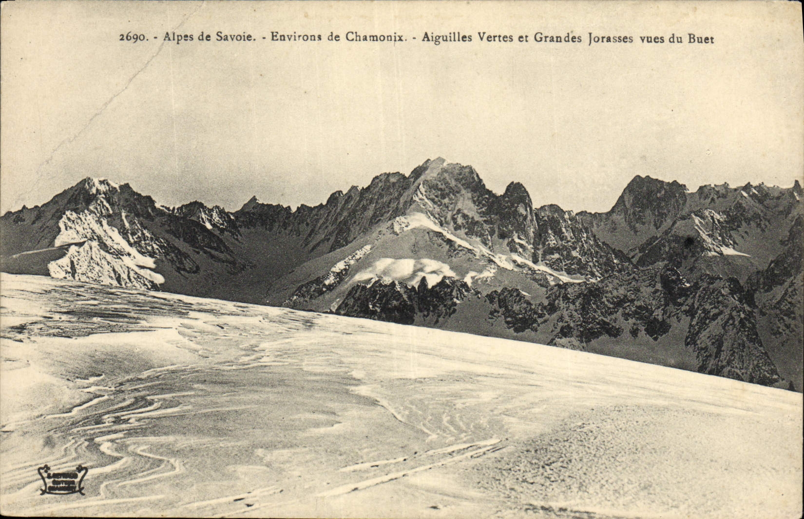Alpes de Savoie - Environs de Chamonix - Aiguilles Vertes et Grandes Jorasses vues du Buet