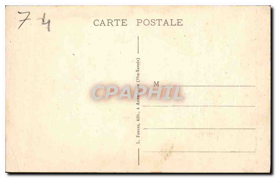 CPA Chamonix Mont Blanc Le Grepon le grand diable — Verso