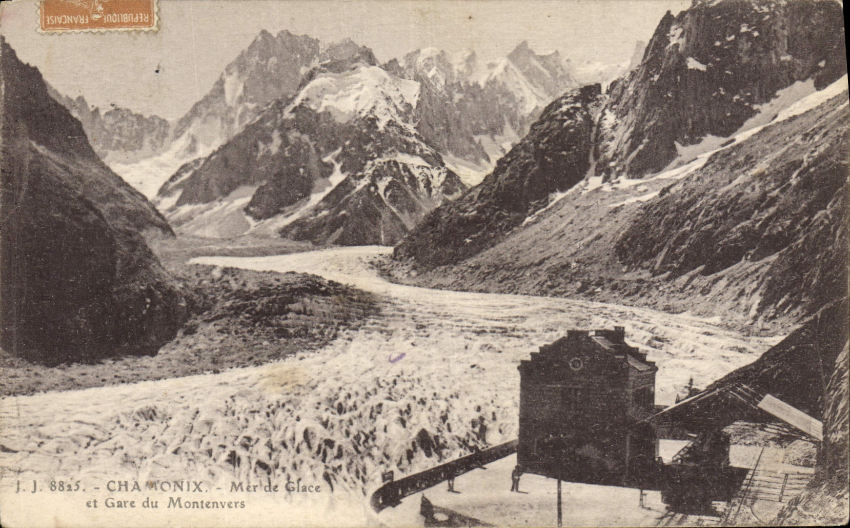 CPA Chamonix Mer de Glace et Gare du Montenvers