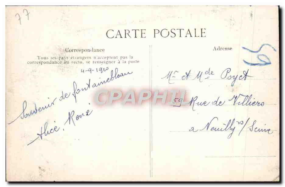 Foresta di Fontainebleau — La Pieuuvre — Editore: La Pieuuvre, n° 508 — Verso