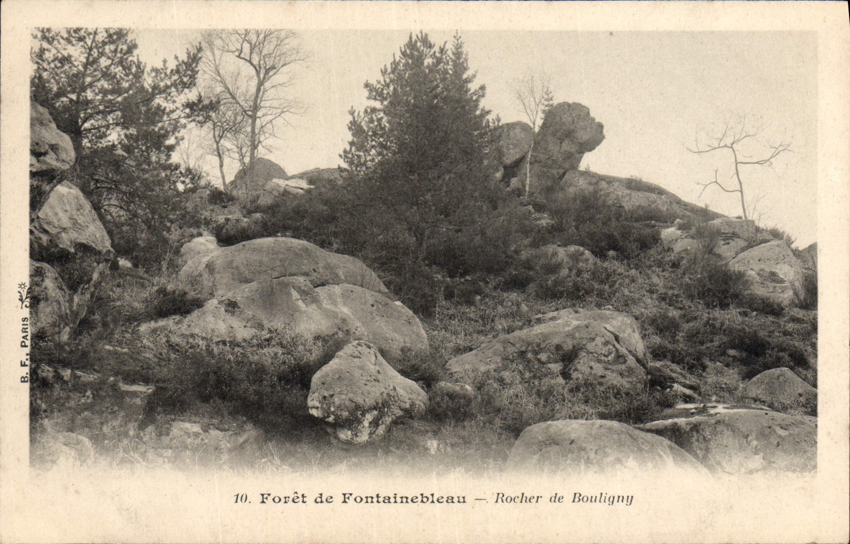Bosque de Fontainebleau — Rocher de Bouligny — B.F. Paris, n°10