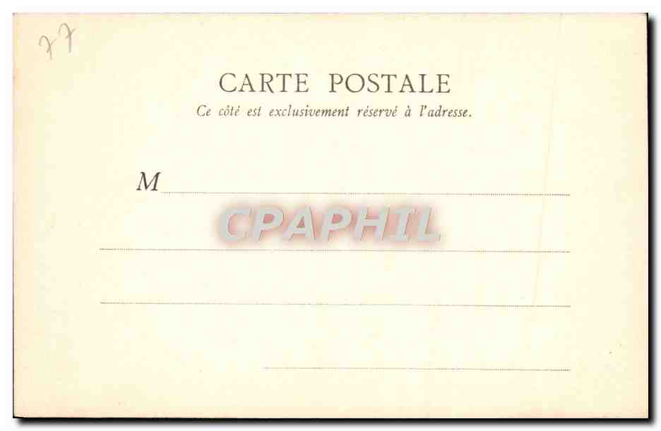 Forêt de Fontainebleau — Gorges de Franchard (après l'incendie) — B.F., Paris — Verso