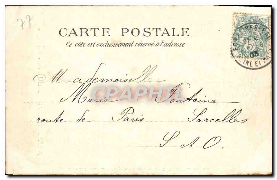 Wald von Fontainebleau — Schloss Obermann — G.P. — anonymer Verlag — Rückseite
