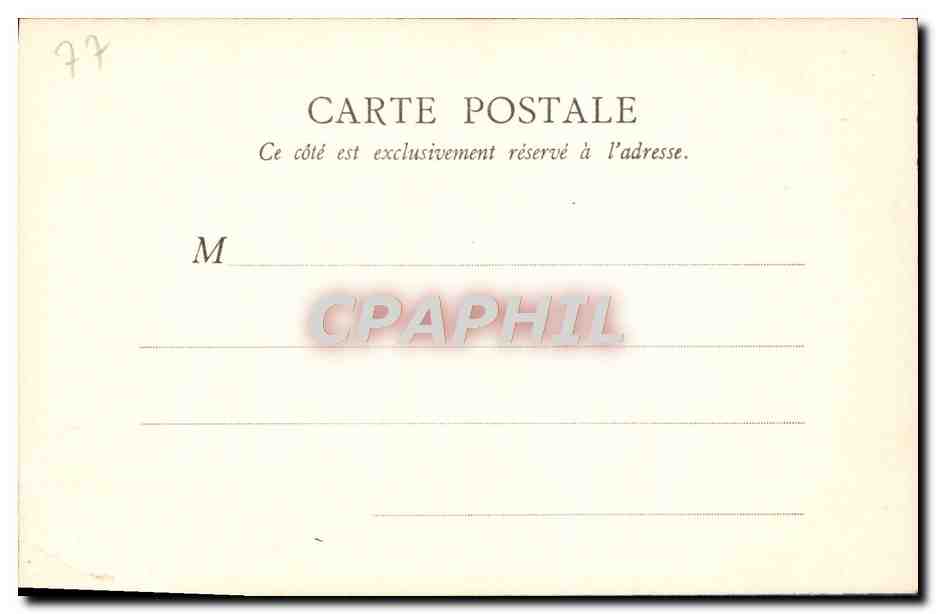 Bosque de Fontainebleau — Gargantas de Franchard — B. F., París — Reverso