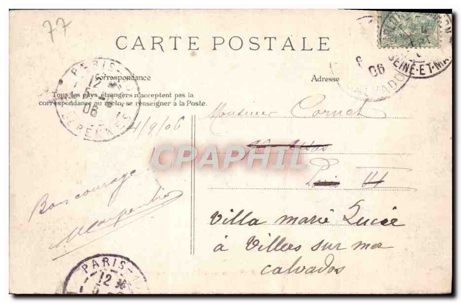 Forêt de Fontainebleau — La Casquette de Jockey — E.L.D. — Rückseite