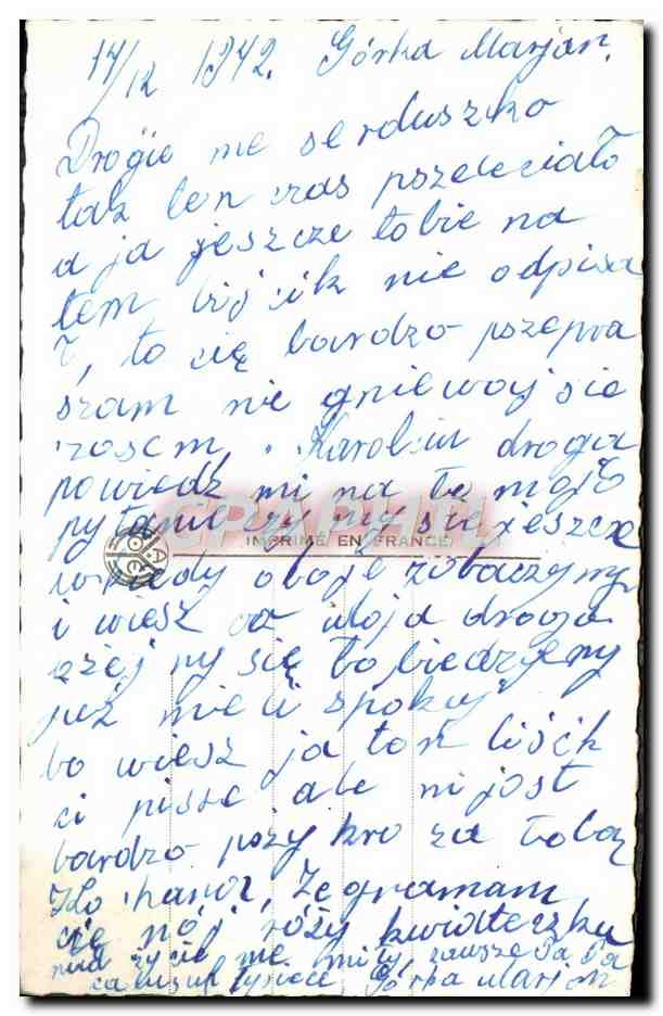 CPA Fantaisie Femme — Verso