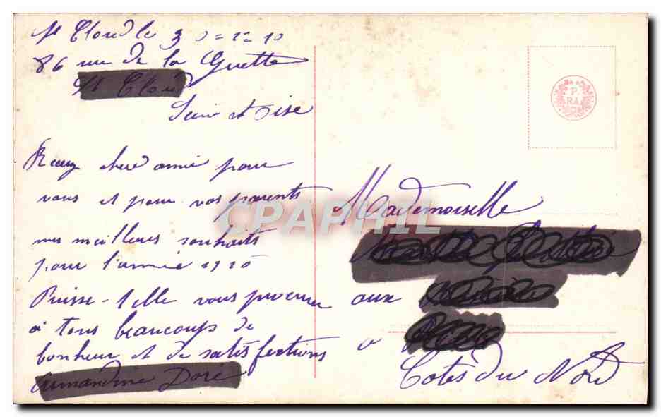 CPA Fantaisie Femmes Chat Chaton  — Rückseite