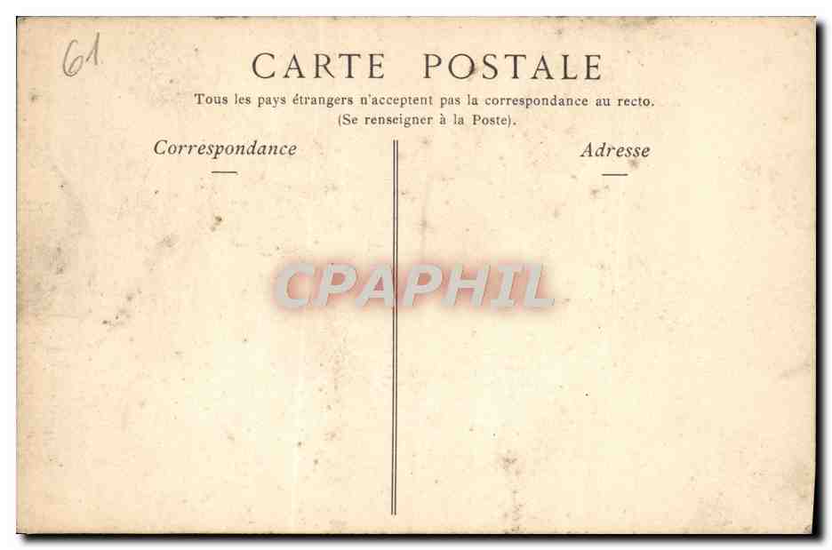 CPA Alencon Grand Portail de l'eglise Notre Dame — Rückseite