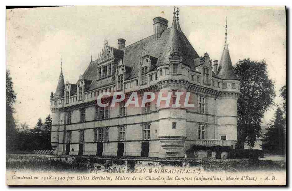 CPA Chateau d'Azay Le Rideau