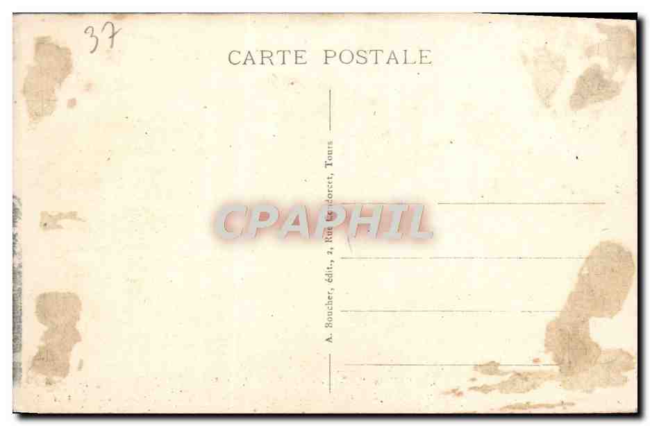 CPA Chateau d'Azay Le Rideau — Verso