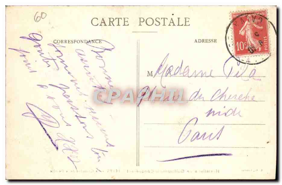 CPA Hostellerie De Guillaume Le Conquerant Dives La Chambre De La Pucelle — Verso