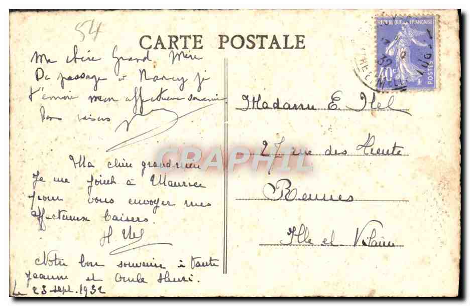 CPA Nancy Palais Ducal Musee Lorrain — Verso