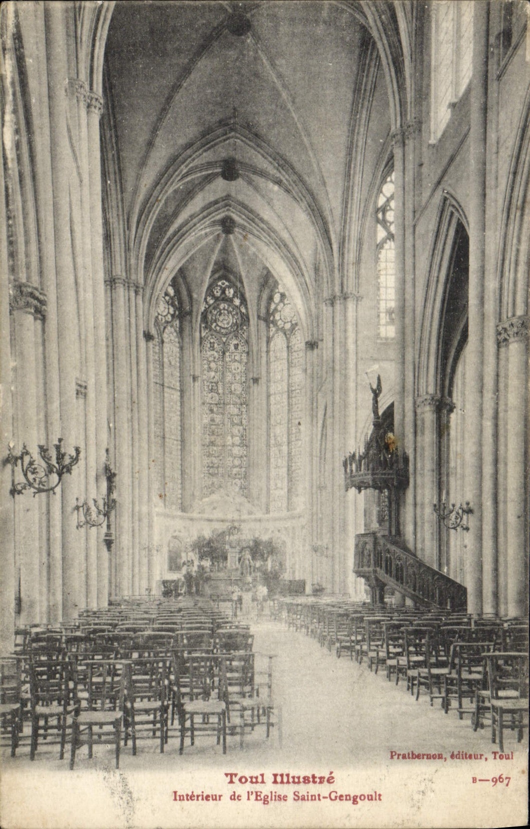 Intérieur de l'Église Saint-Gengoult — Toul Illustré, éditeur, n°8-967