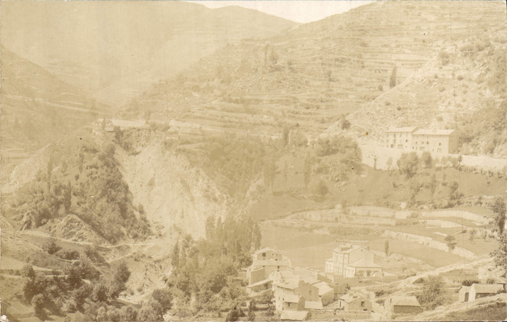 CARTE PHOTO Fontpedroux Route de Puycerda Prades