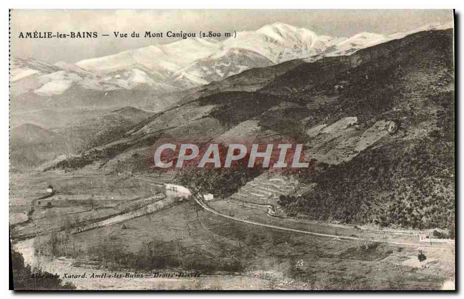 CPA Amelie Les Bains Vue Du Mont Canigou
