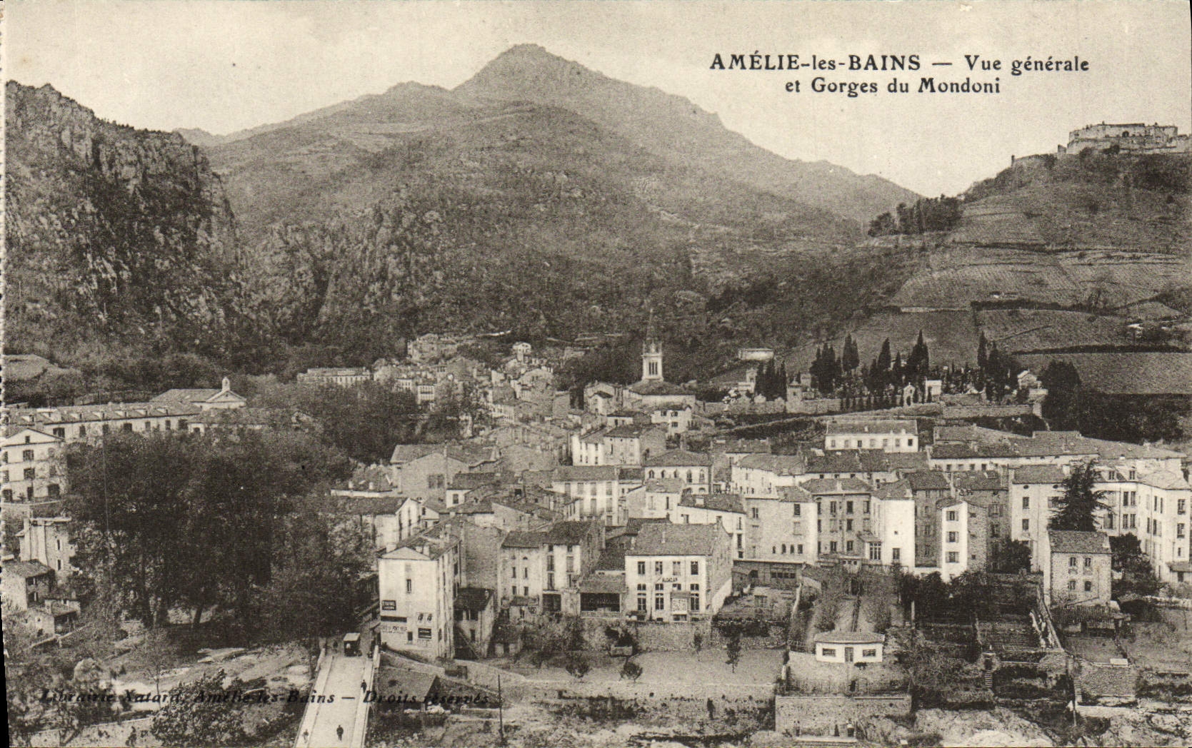 CPA Amelie Les Bains Vue Generale Et Gorges Du Mondoni