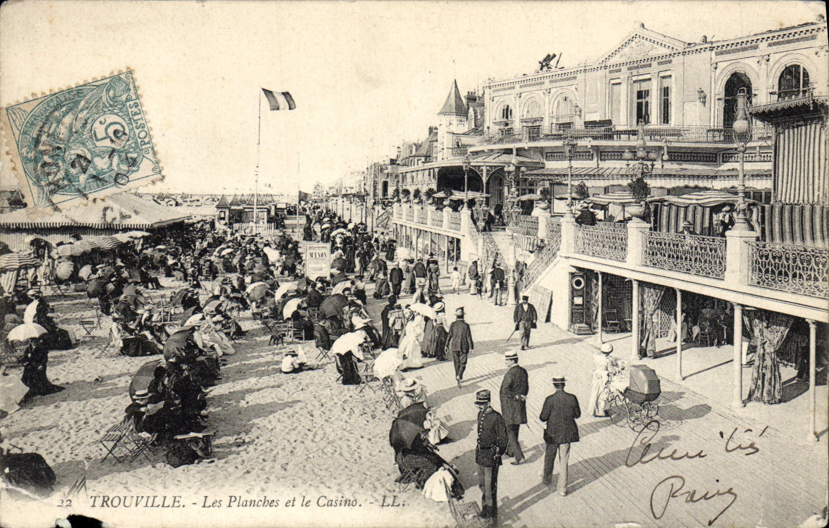CPA Trouville Les Planches Et Le Casino
