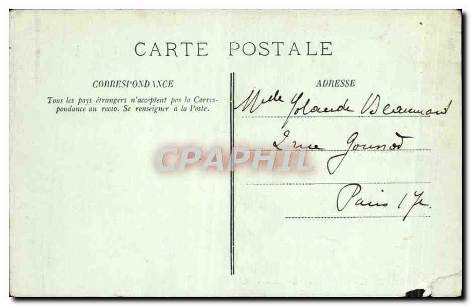 CPA Trouville Les Planches Et Le Casino — Back