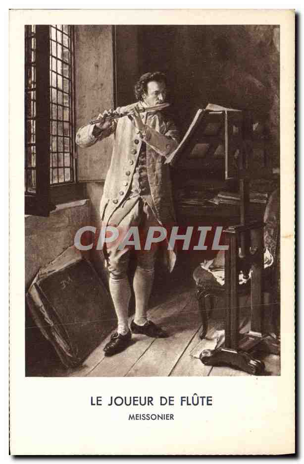 CPA Le Joueur De Flote Meissonier